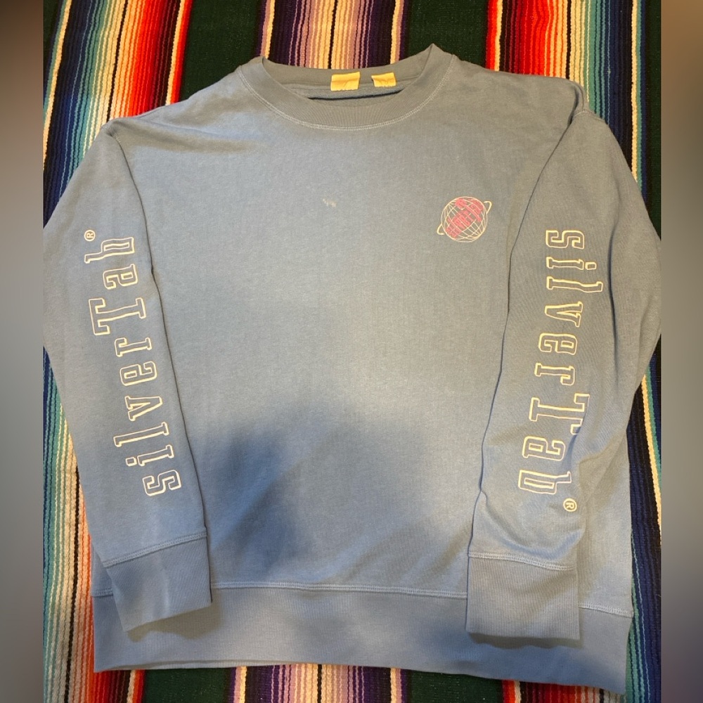 Levi’s SilverTab Blue Crewneck Sweatshirt XL Sleeve Logo